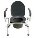 Drop arm commode  