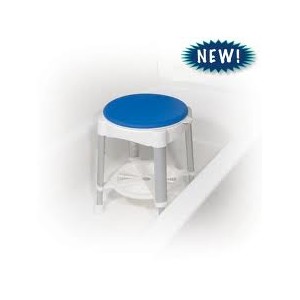 Bath Stool With Padded Rotating Seat 