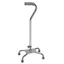 Silver Quad Cane, Large Base 
