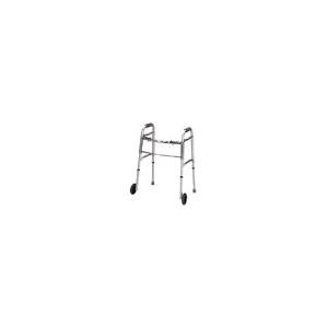 Two-Button Folding Youth Walker with Wheels 